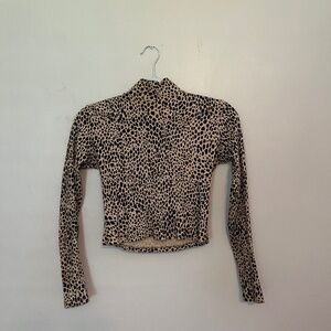 Long Sleeved Turtle Neck Crop Top